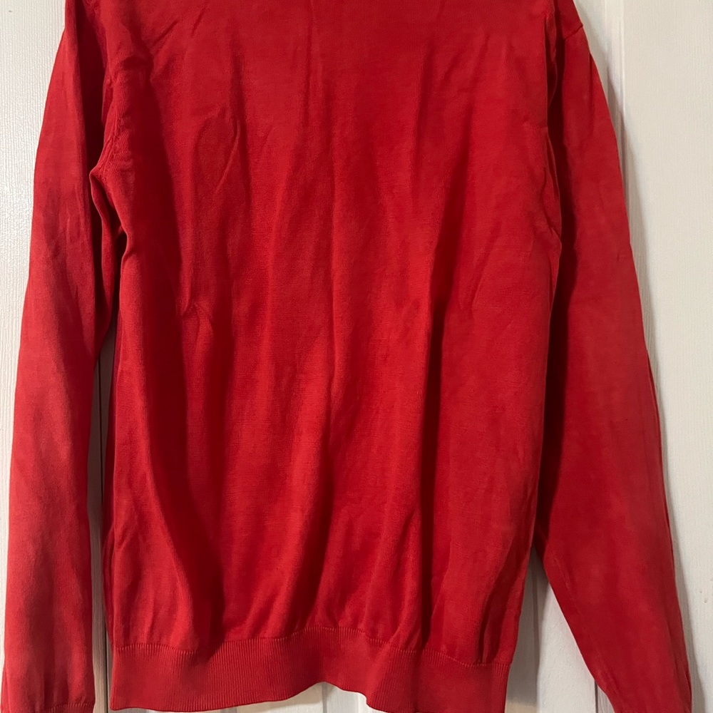 Red Button-Up Sweater - Picture 2 of 3